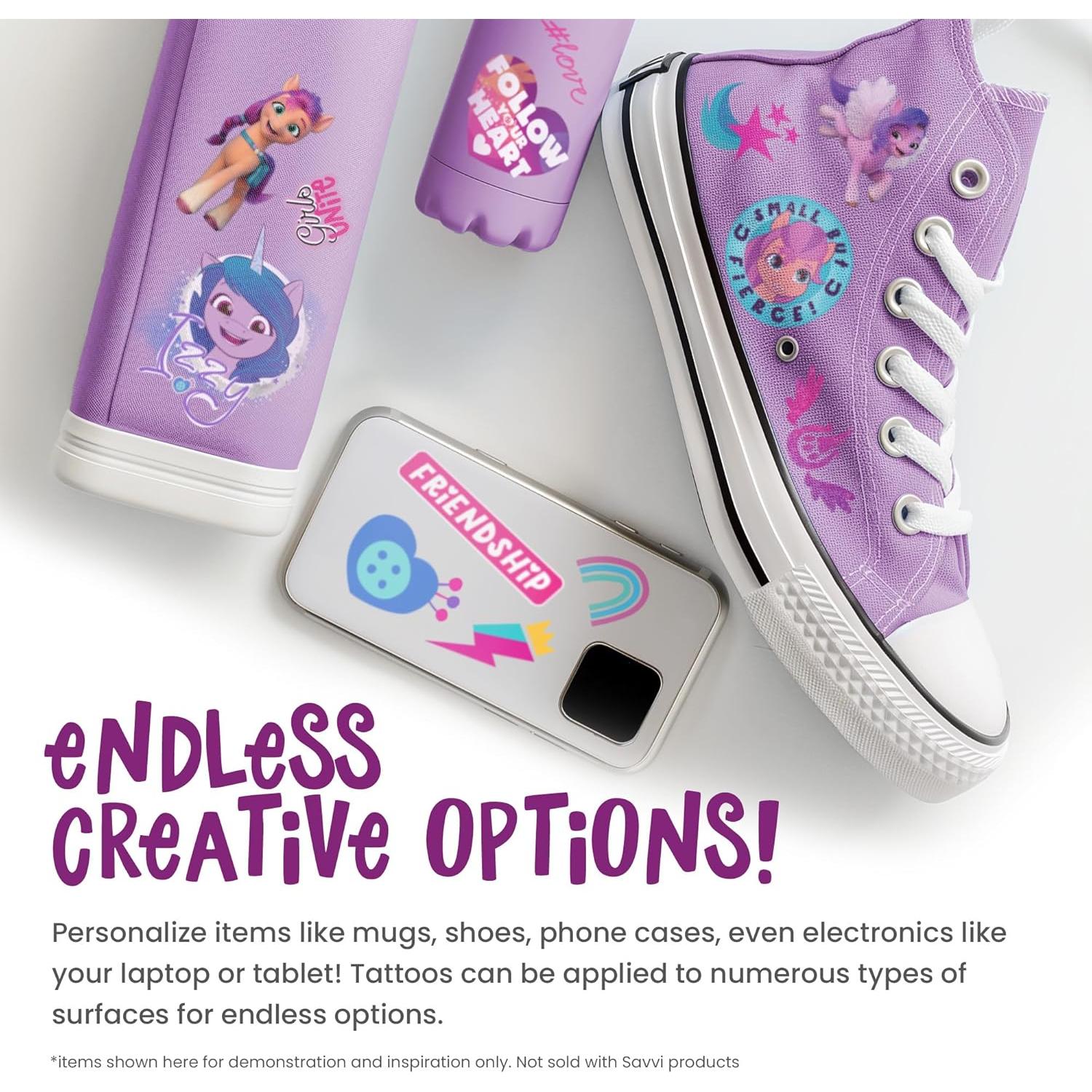 Tatuajes Temporales My Little Pony Savvi - 50 Unidades, Tinta Segura