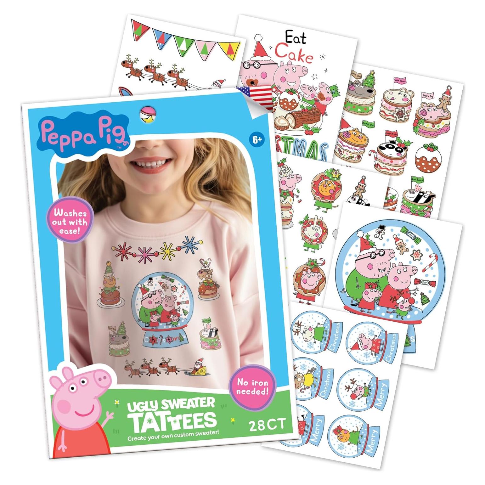 Kit de Tela para Suéter Feo Peppa Pig - 28 Tatuajes Temporales