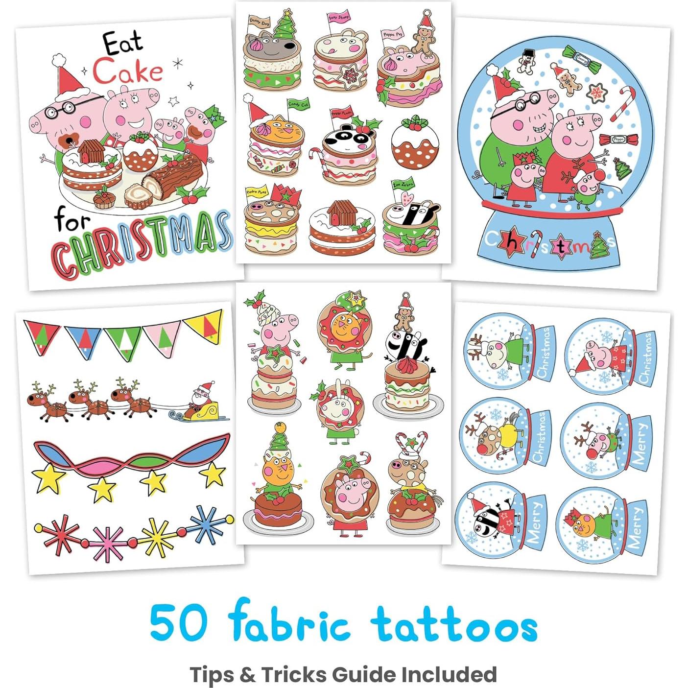 Kit de Tela para Suéter Feo Peppa Pig - 28 Tatuajes Temporales