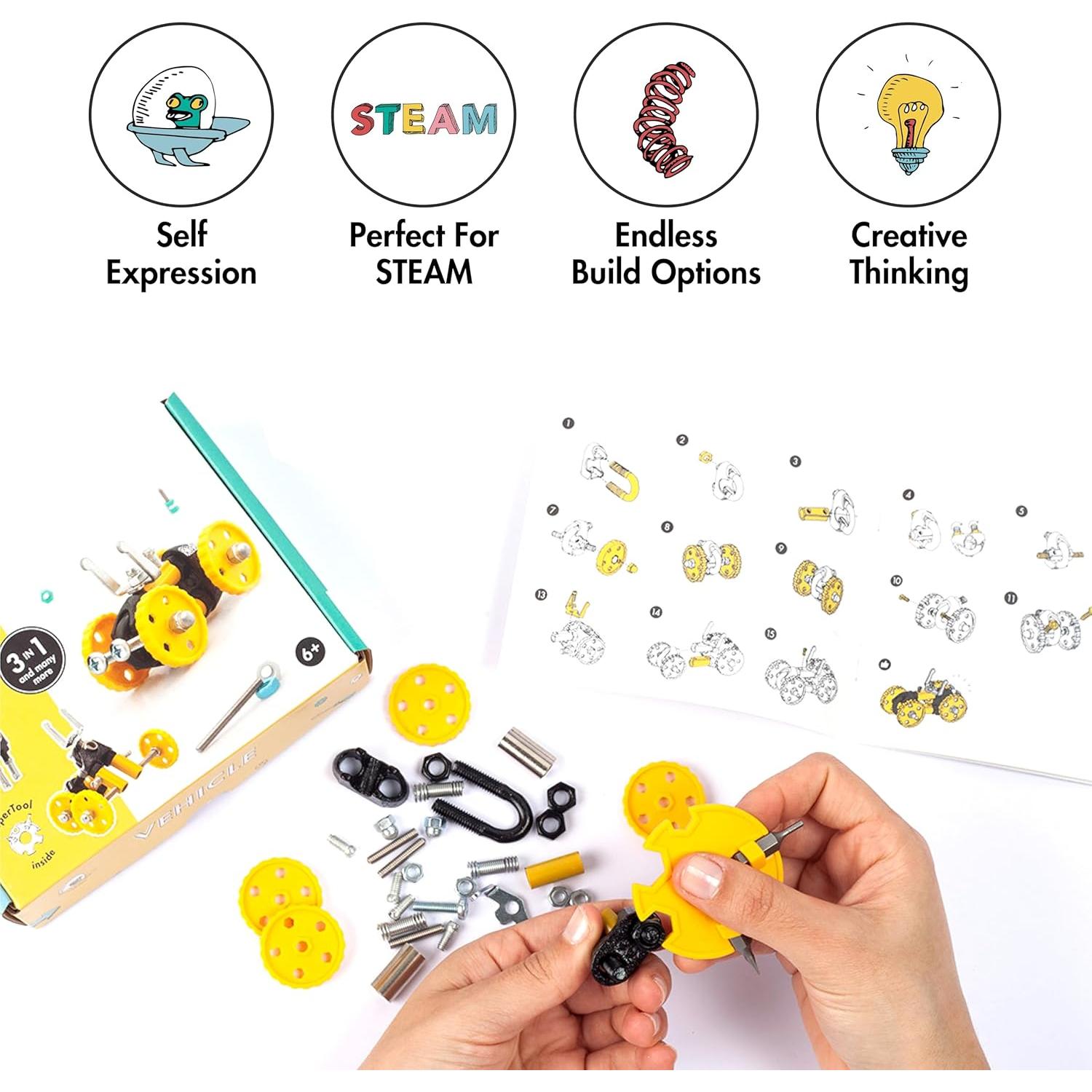 Kit de Construcción BlazeBit The Off Bits - Vehículo Amarillo