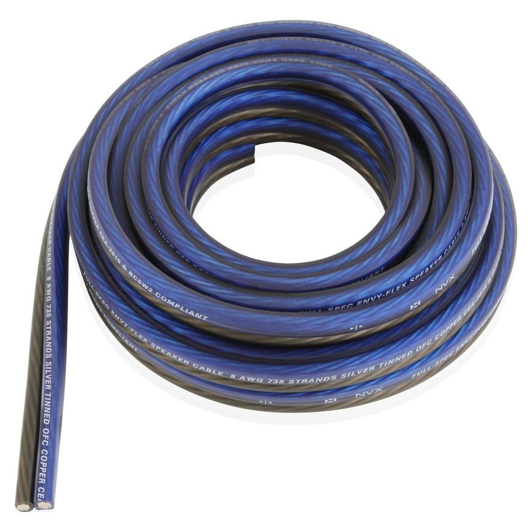 Cable de altavoz NVX 8 gauge 6 m OFC flexible profesional