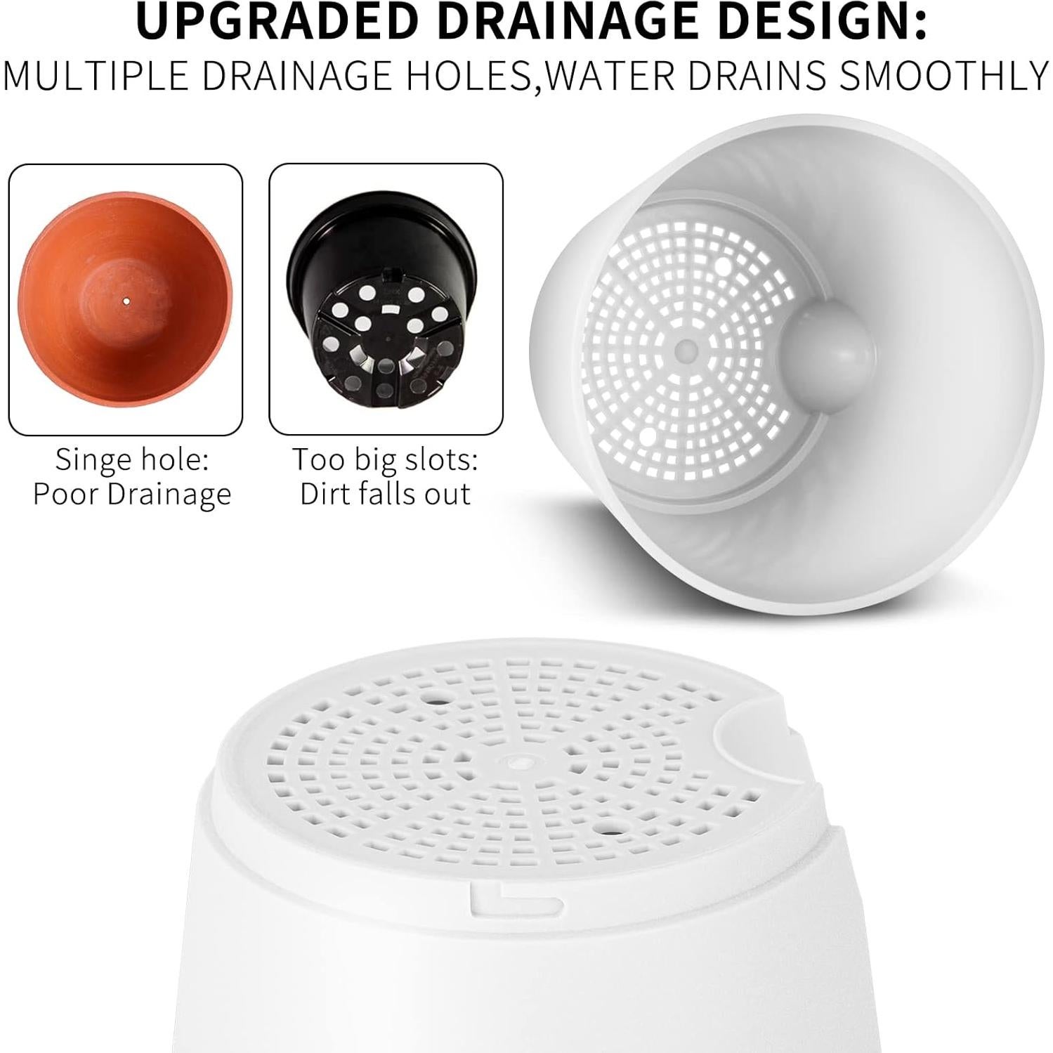 Macetas Autorriego GARDIFE 5 Tamaños 3500ml Blanco