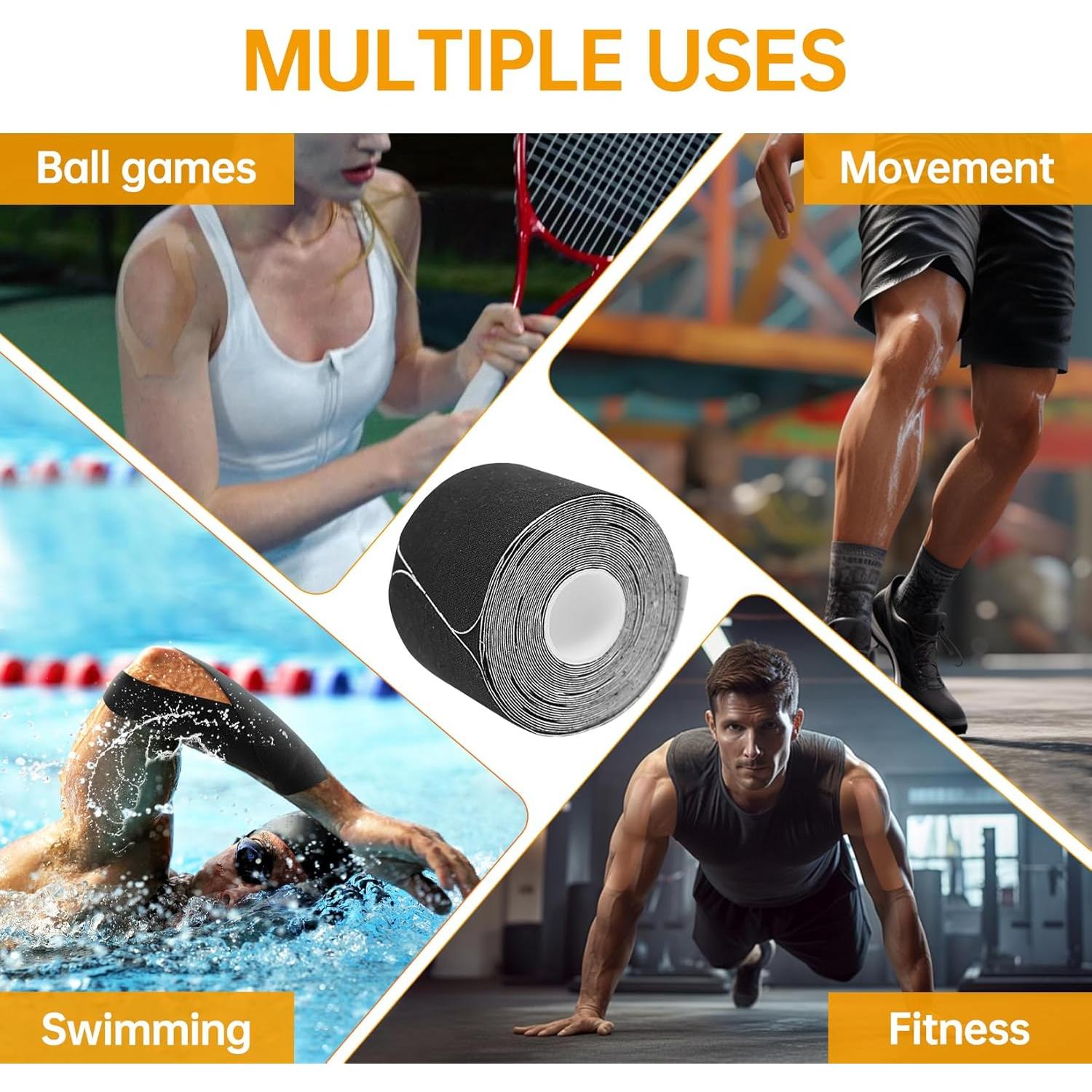 Cinta de Kinesiología Dimora 40 Tiras Pre-cortadas 25,4 cm