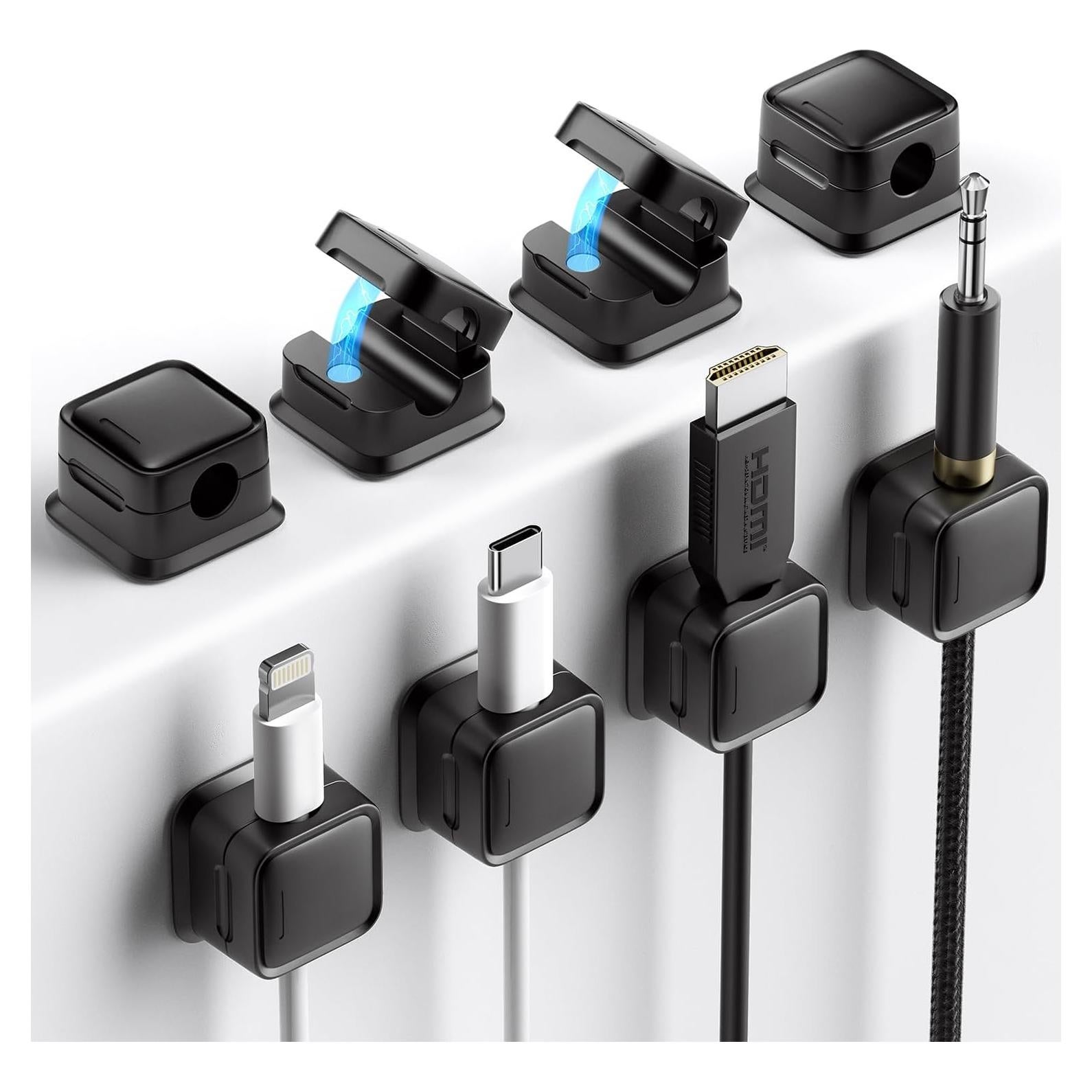 Organizador de Cables Costop 8 Piezas Adhesivo Magnético