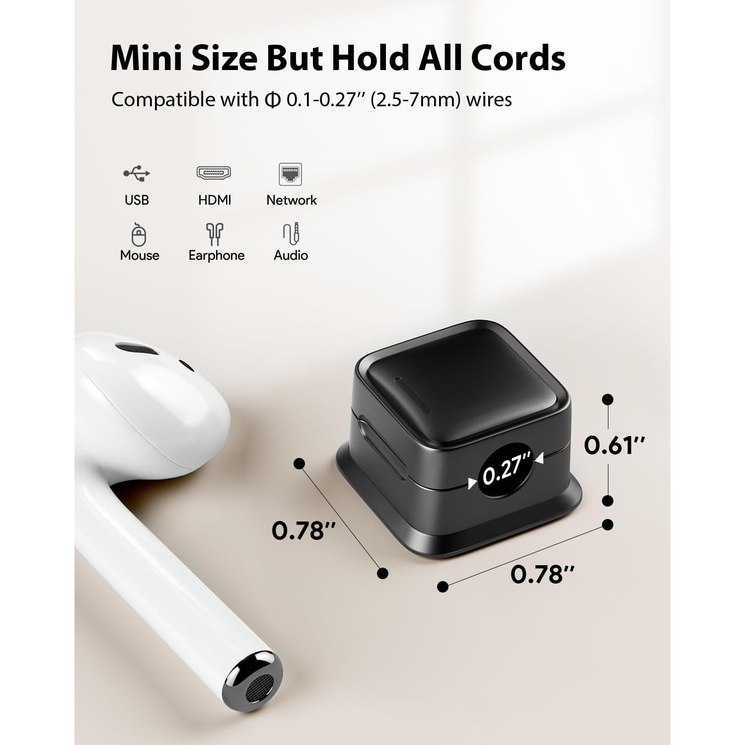 Organizador de Cables Costop 8 Piezas Adhesivo Magnético