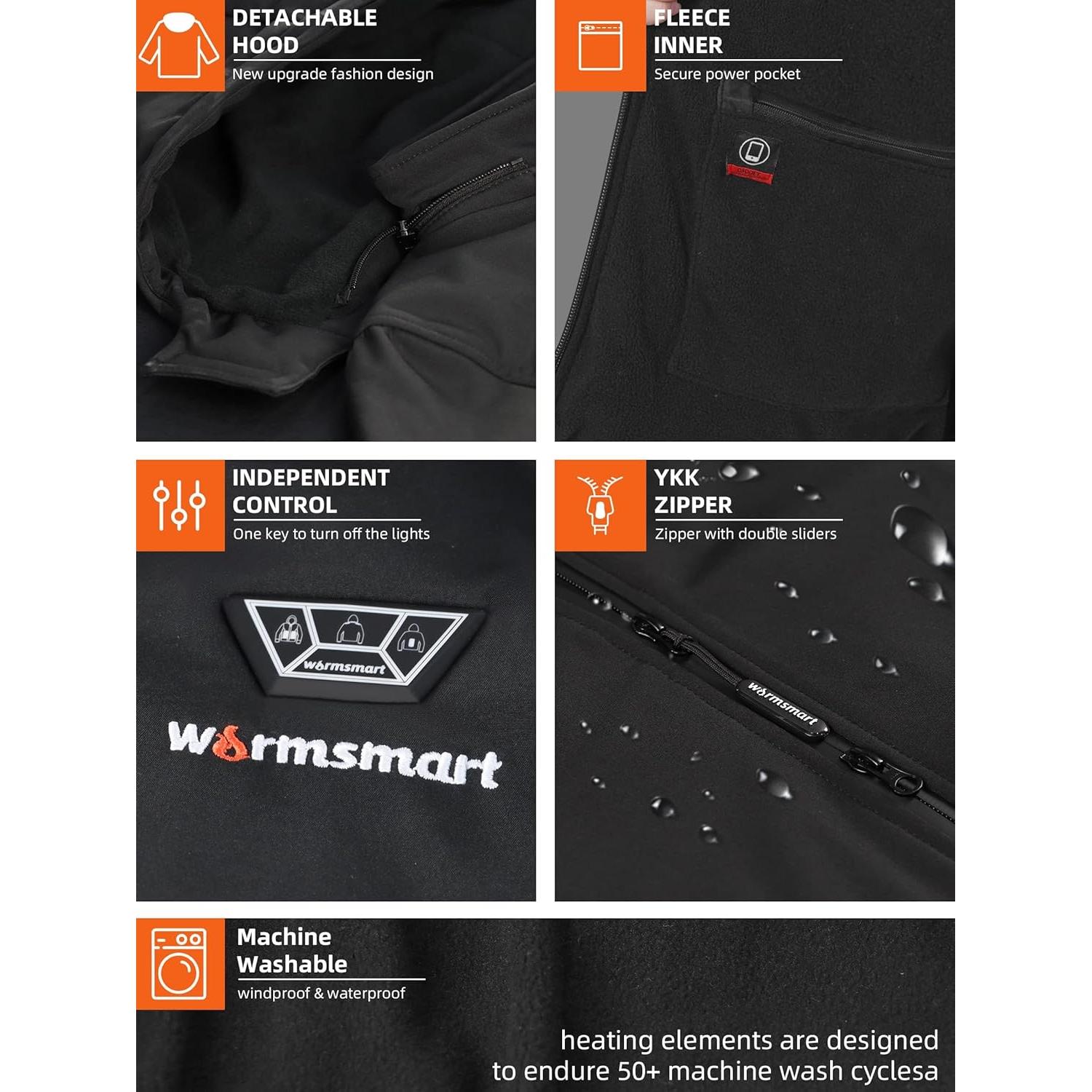 Chaqueta calefaccionada para mujer Warmsmart YJ-524A 14400mAh