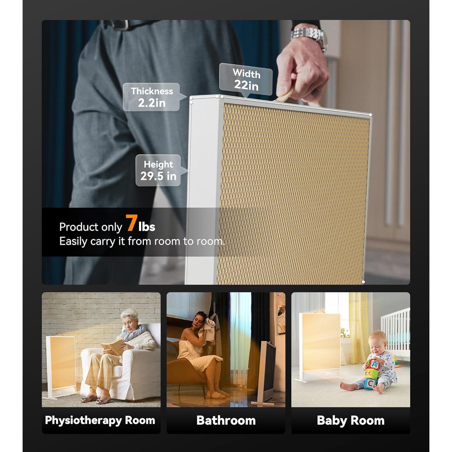 Calentador de Espacio Eléctrico SUNKOS SK-E2 1500W Silencioso