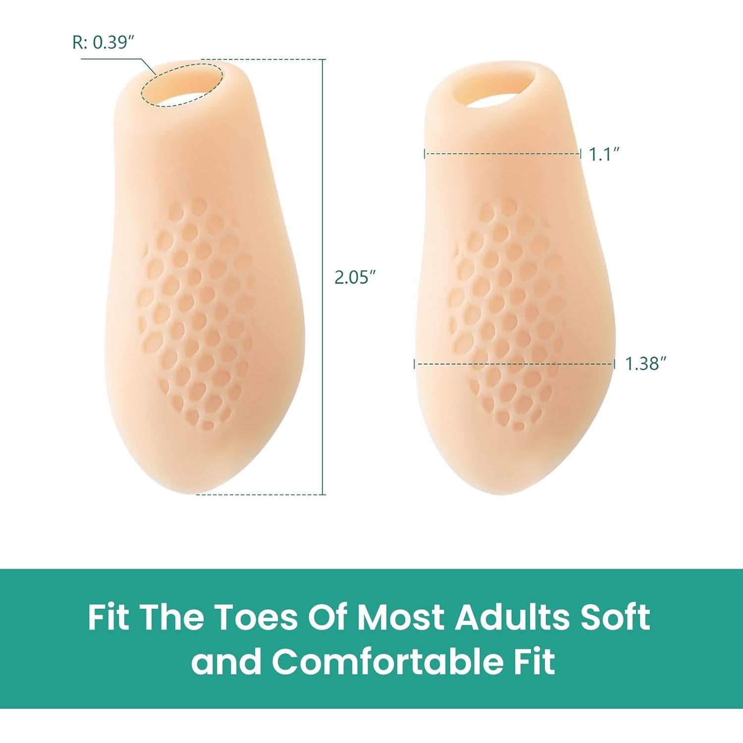 Protectores de Bunion Welnove - 8 Piezas Beige para Alivio