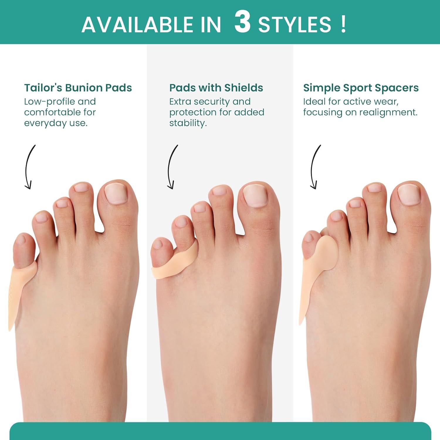 Protectores de Bunion Welnove - 8 Piezas Beige para Alivio