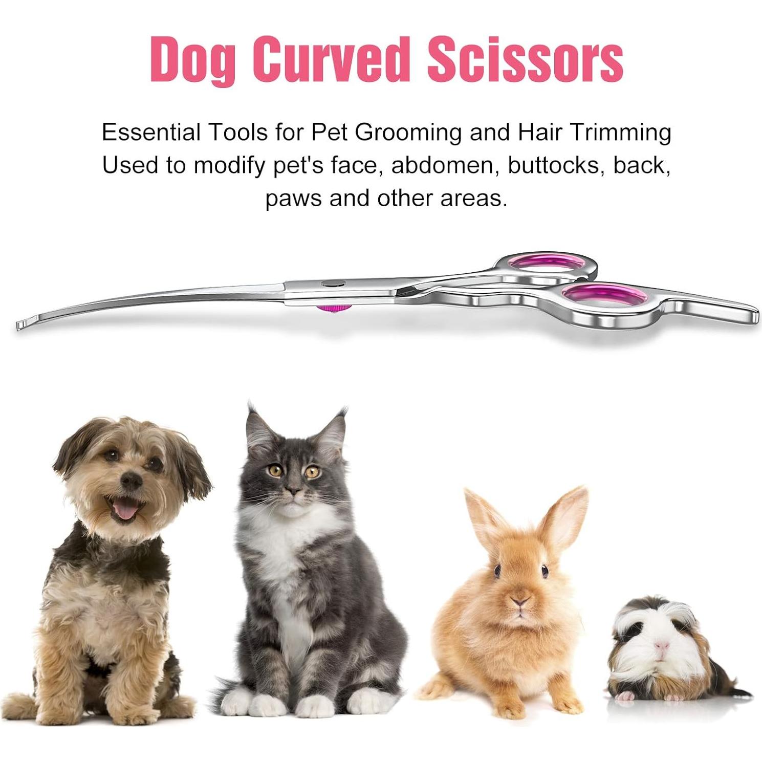 Tijeras de Peluquería para Perros Petsvv Curvadas 19.05 cm