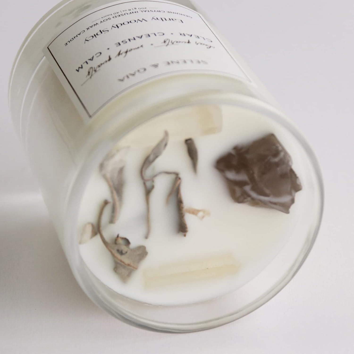 Vela de Soja con Cristales Selene & Gaia - 8 oz Aroma Masculino