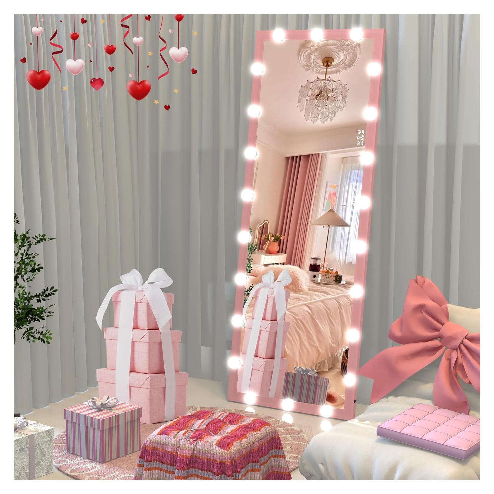 Espejo de Cuerpo Completo ANYHI 160x58 cm con Luces LED Ajustables