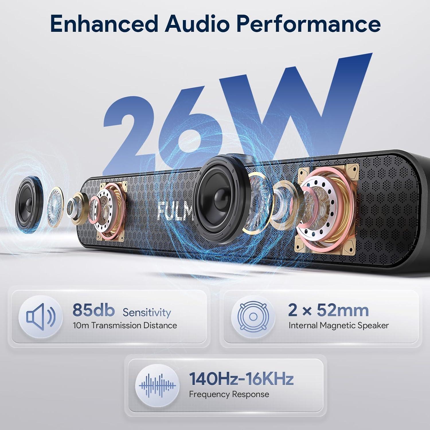 Altavoz Bluetooth FULMINARE HS02 26W con luces LED