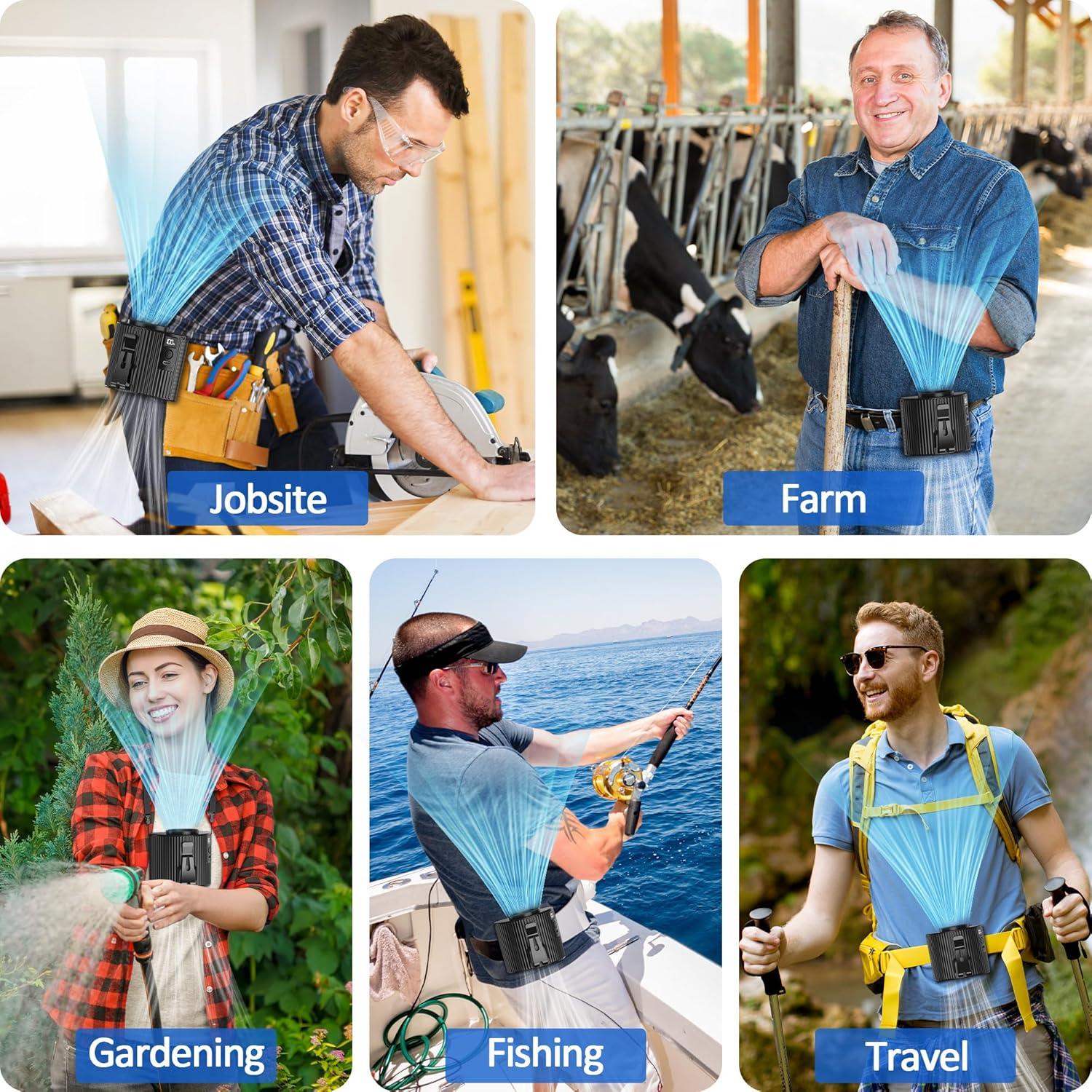 Ventilador Mini Portátil COMLIFE K20 5 Velocidades 20H Batería