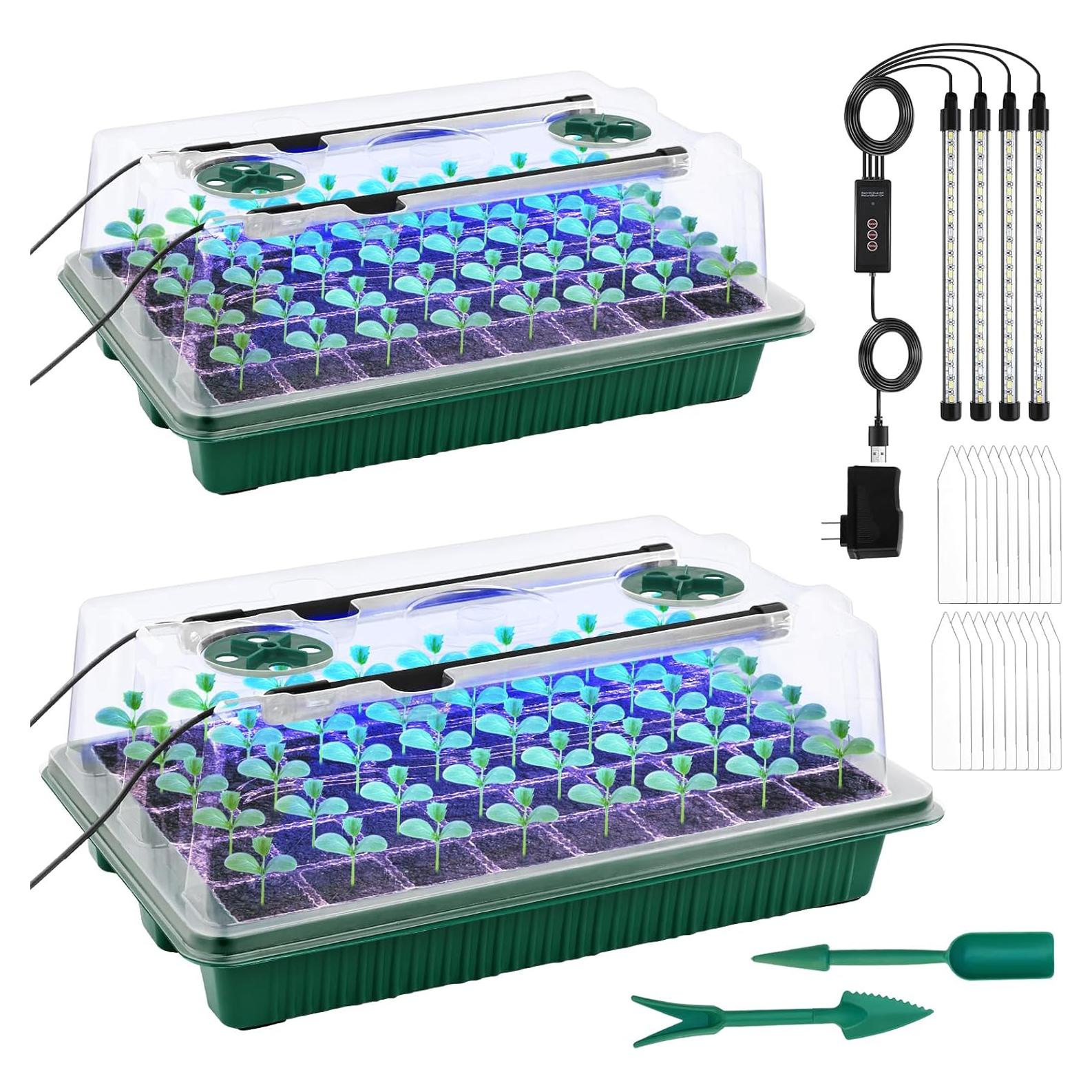 Kit de Germinación NEWKITS con Luz y 80 Celdas
