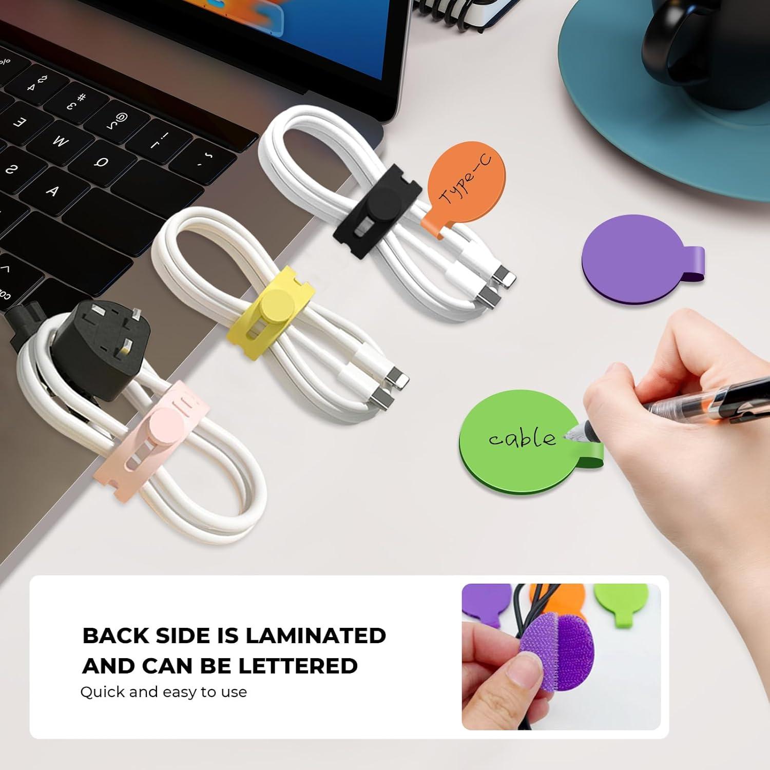 Paquete de 36 ataduras de cable y etiquetas UMUST multicolor