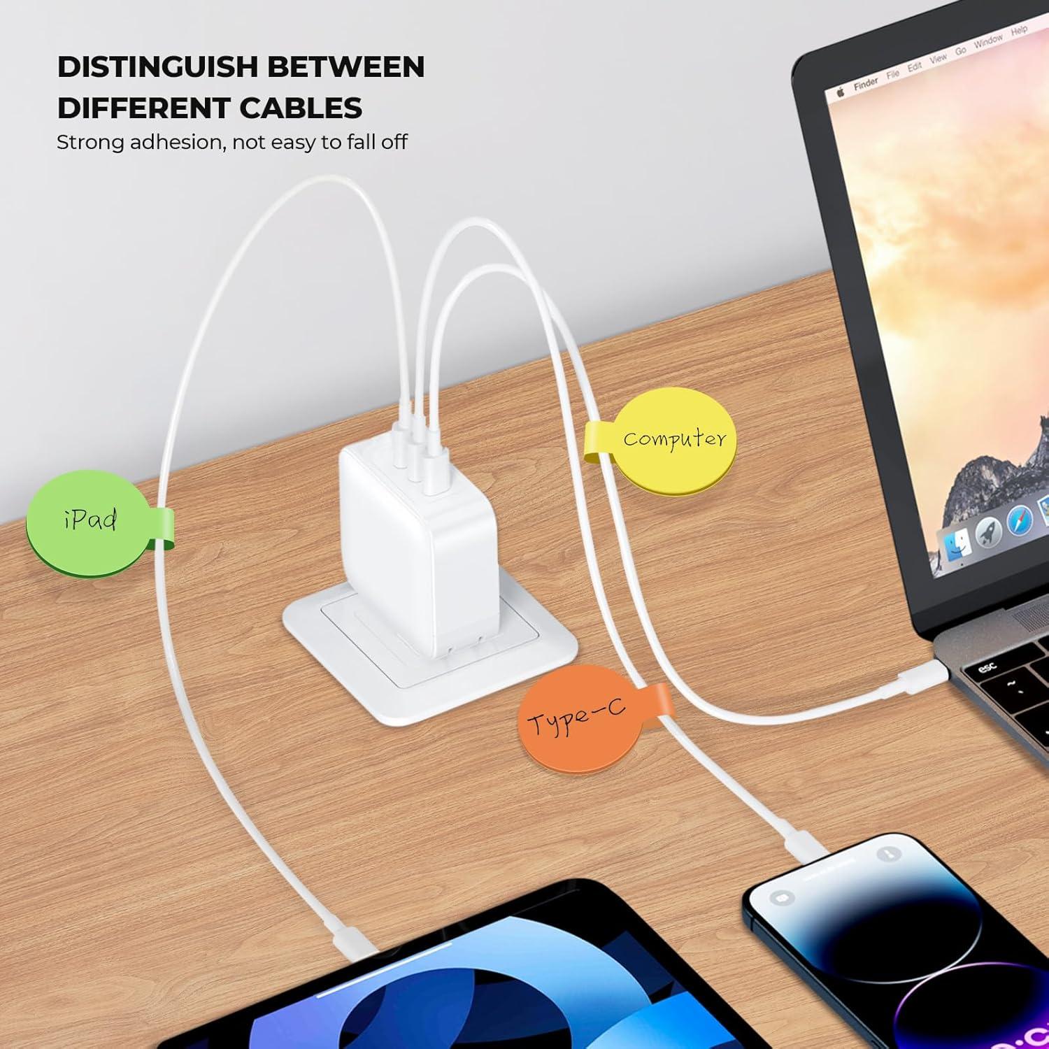 Paquete de 36 ataduras de cable y etiquetas UMUST multicolor