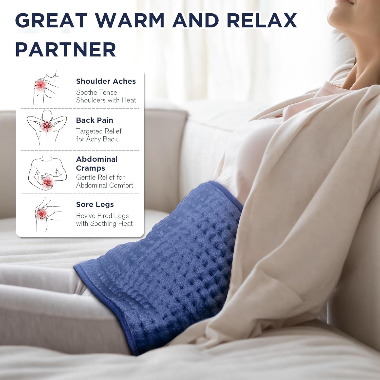 Almohadilla Térmica Eléctrica Nalone XXXL 40x84cm 6 Niveles Azul