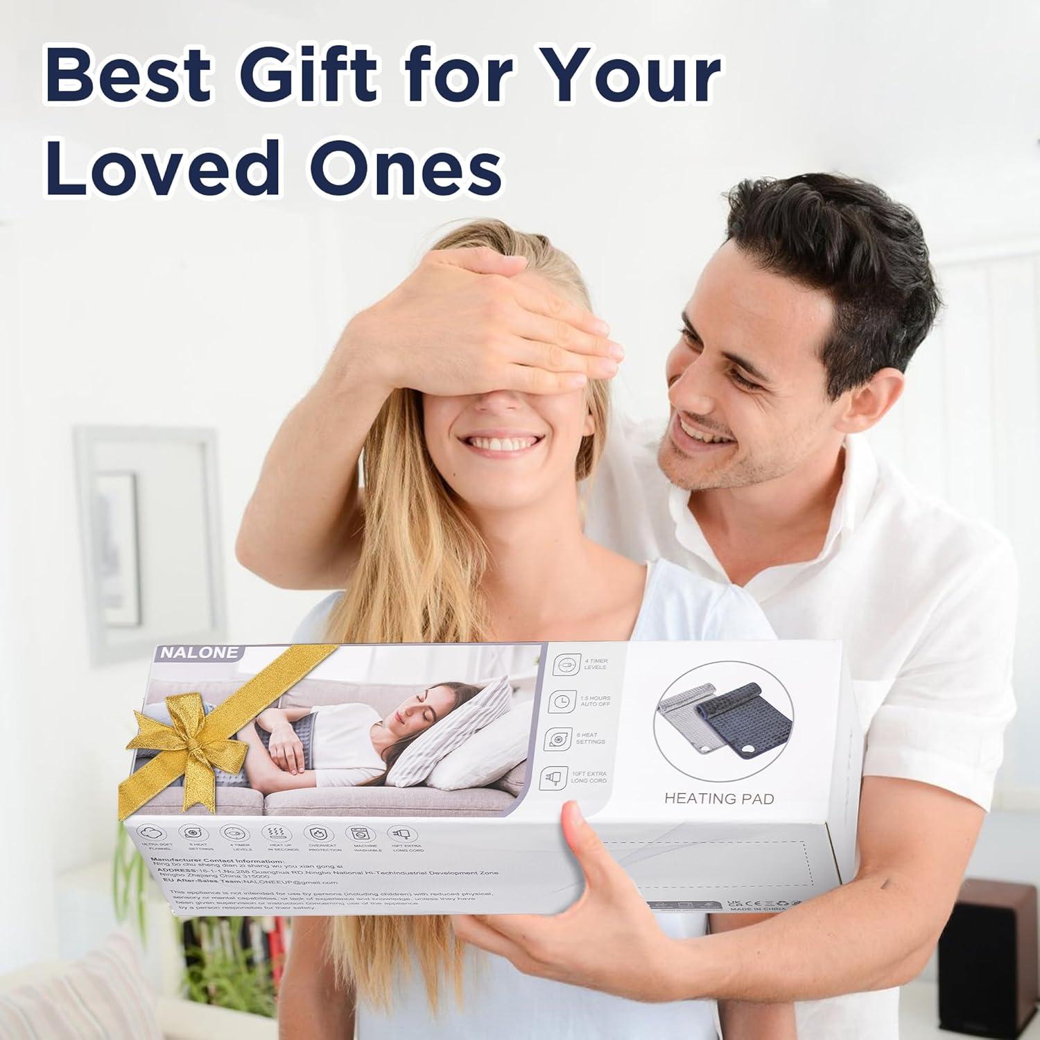 Almohadilla Térmica Eléctrica Nalone XXXL 40x84cm 6 Niveles Azul