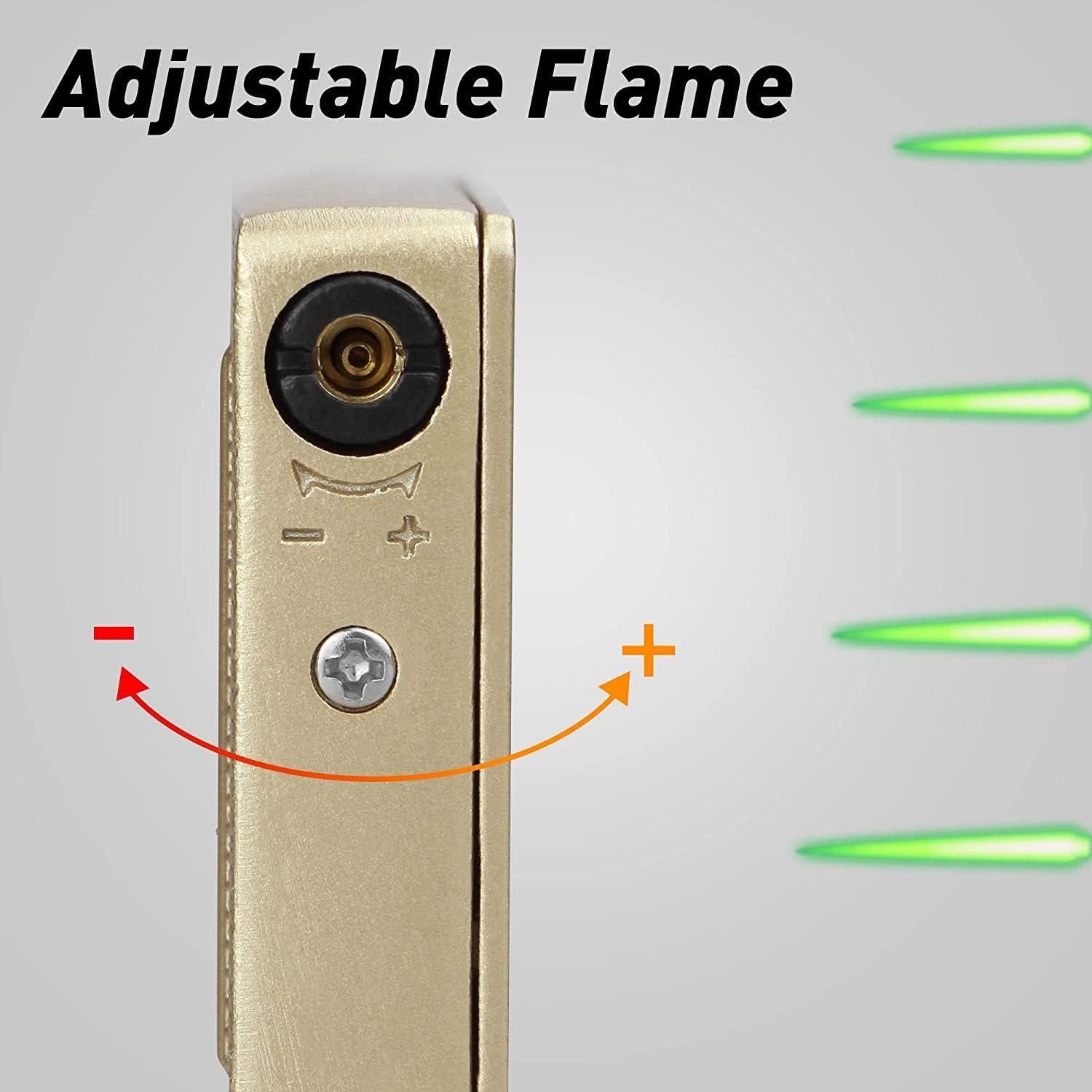 Encendedor Jet Torch LAOKSFZ Llama Verde Recargable Metal