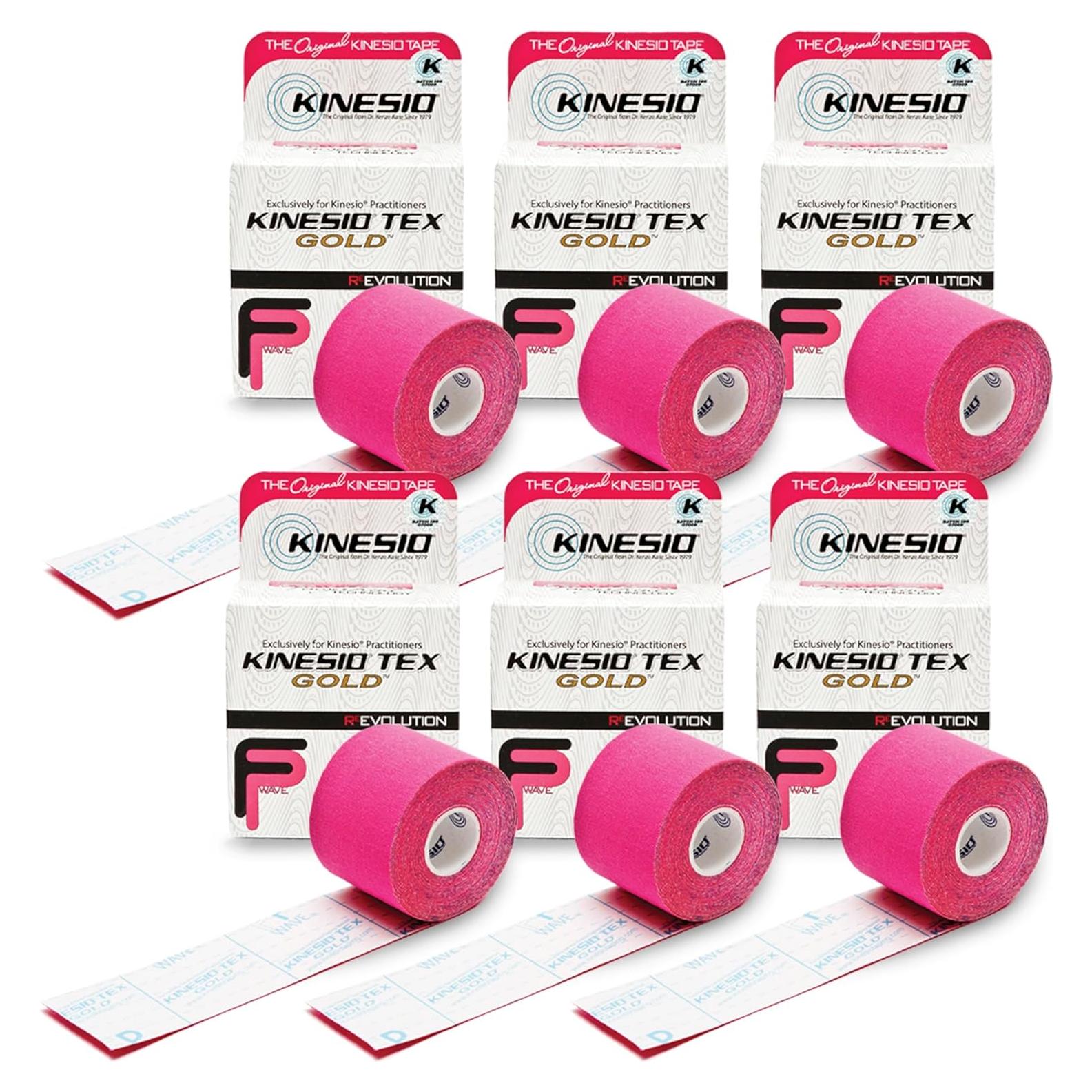 Cinta Kinesio Tex Gold FP Roja 5,08 cm x 5,03 m - 6 Pzas