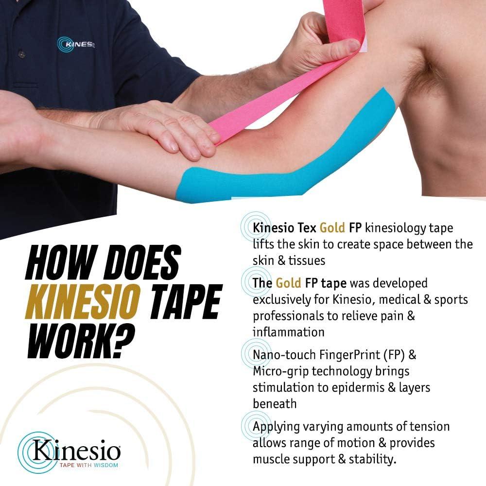 Cinta Kinesio Tex Gold FP Roja 5,08 cm x 5,03 m - 6 Pzas