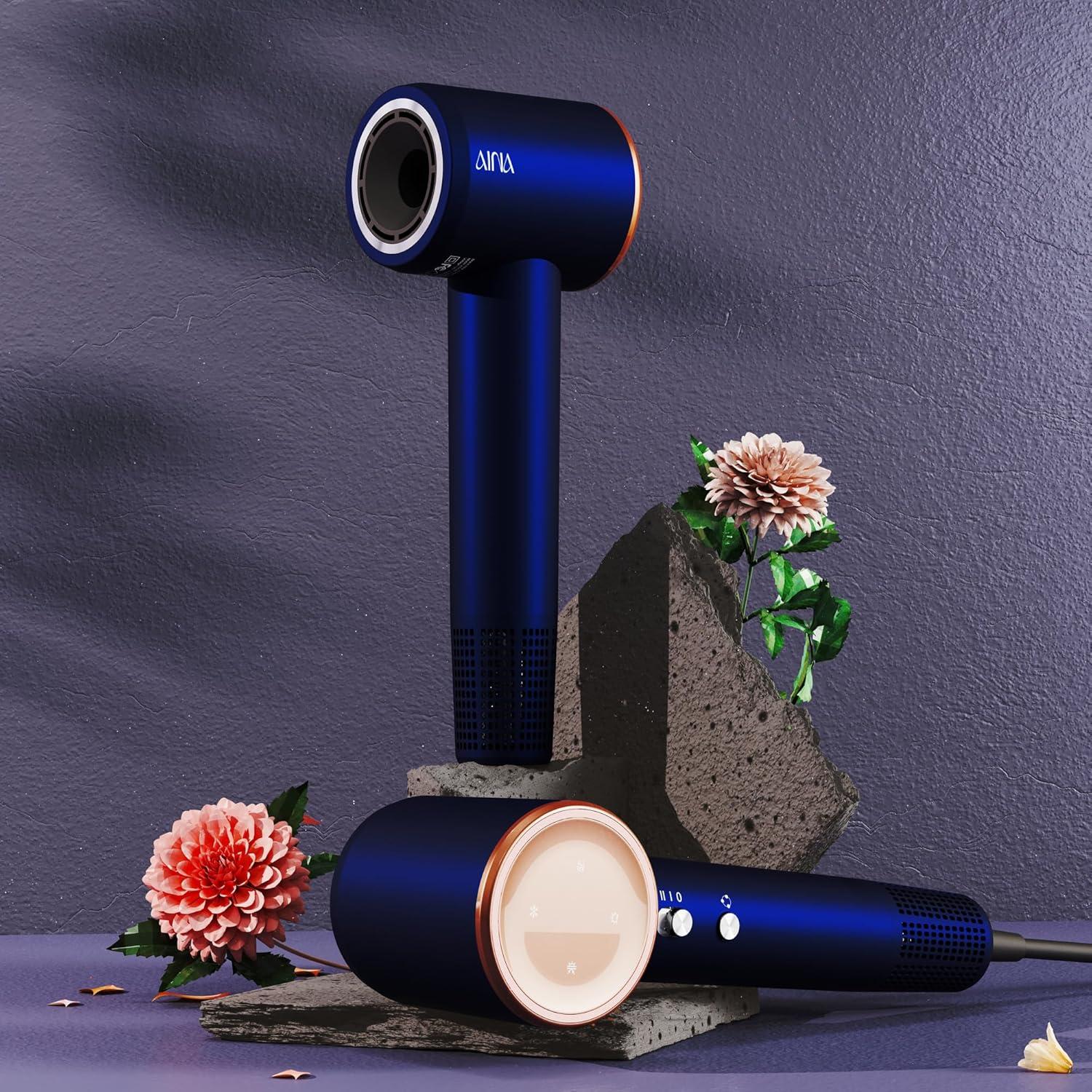 Secador de Pelo AINA X1 - Motor Sin Escobillas 110,000 RPM, 3 Accesorios