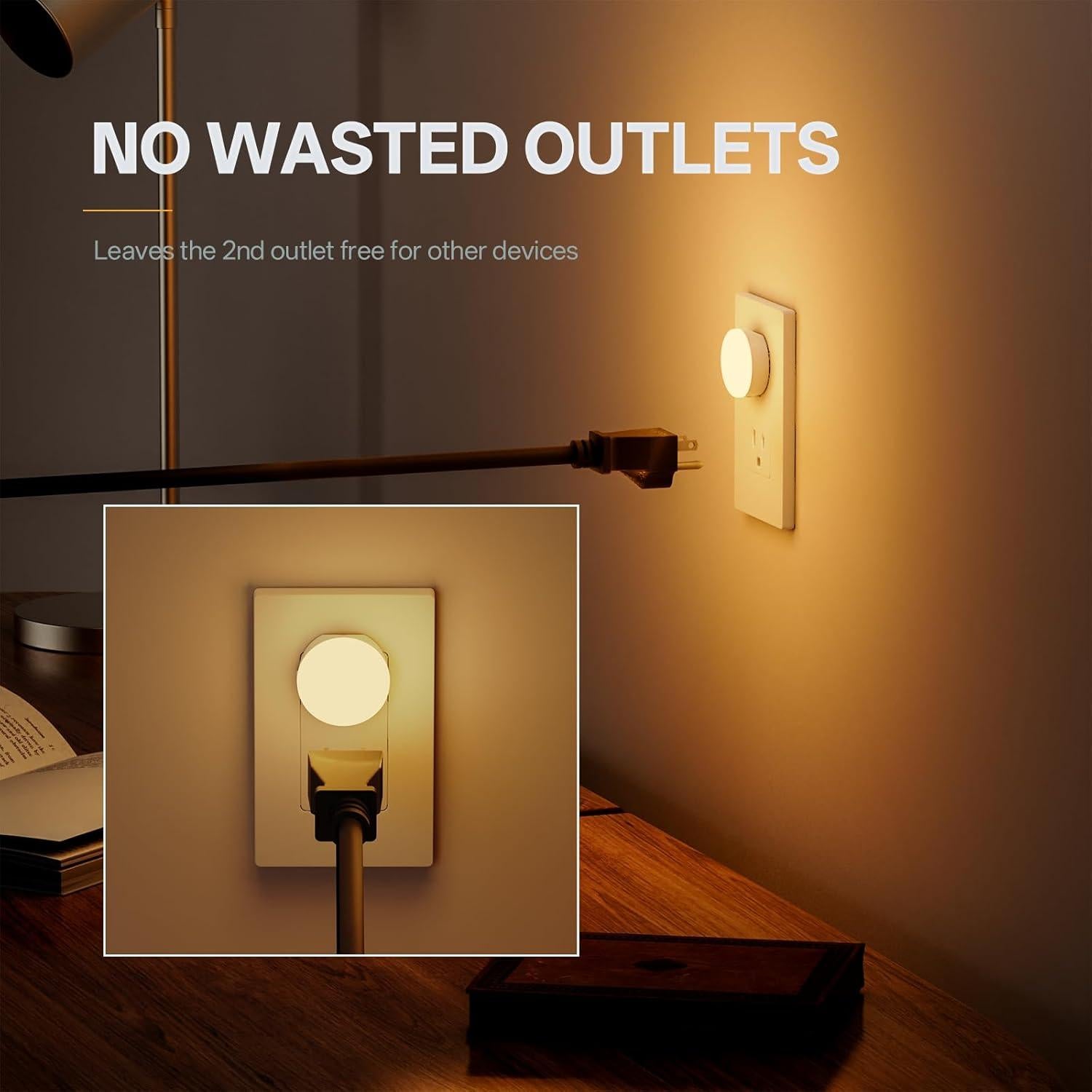 Luz Nocturna LED Regulable JUNLIT, 4 Niveles de Brillo, 3 CCT