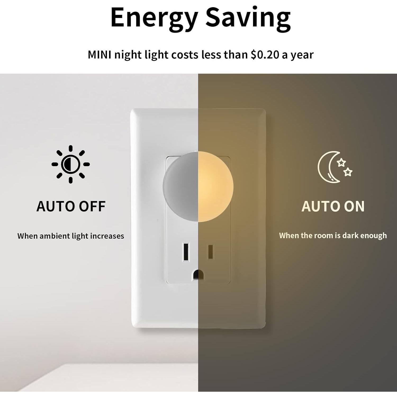 Luz Nocturna LED Regulable JUNLIT, 4 Niveles de Brillo, 3 CCT