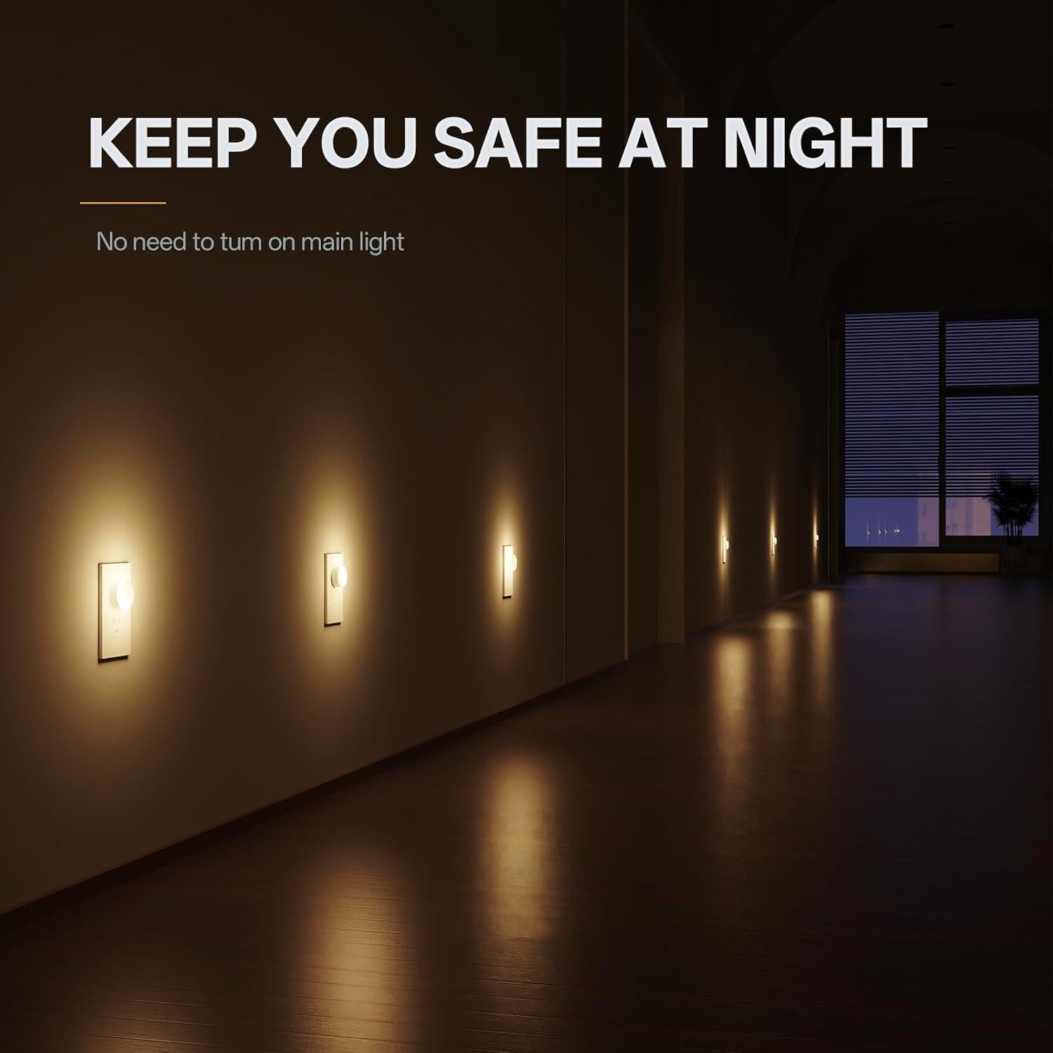 Luz Nocturna LED Regulable JUNLIT, 4 Niveles de Brillo, 3 CCT