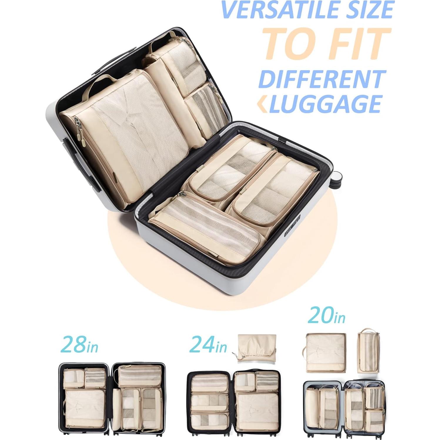 Conjunto de Cubos de Empaque BAGSMART 7 Piezas Viaje