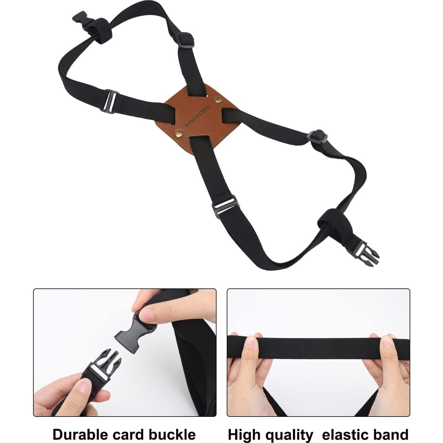 Correas de Equipaje Bungee Lapinchen 2Pack Marrón Ajustables