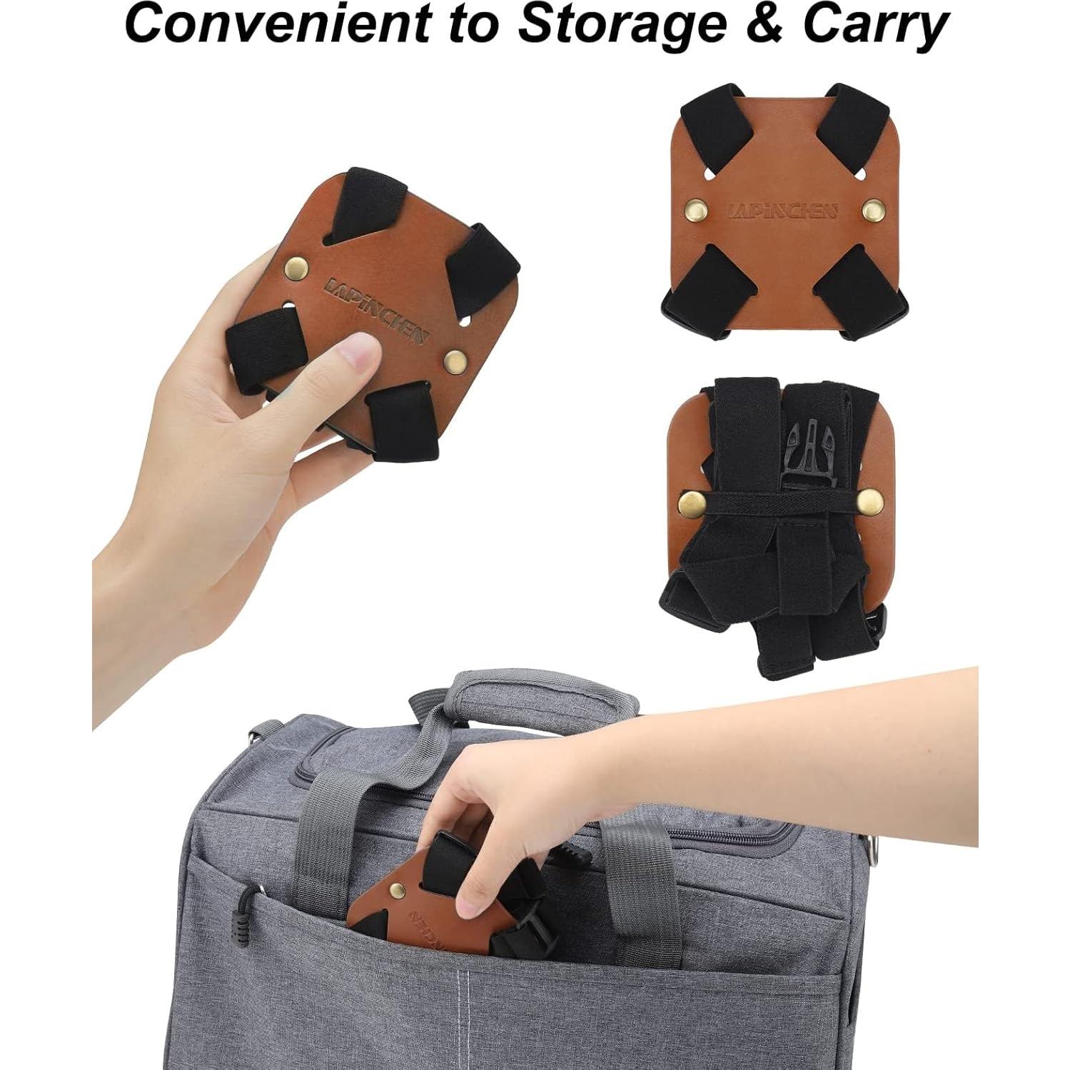 Correas de Equipaje Bungee Lapinchen 2Pack Marrón Ajustables