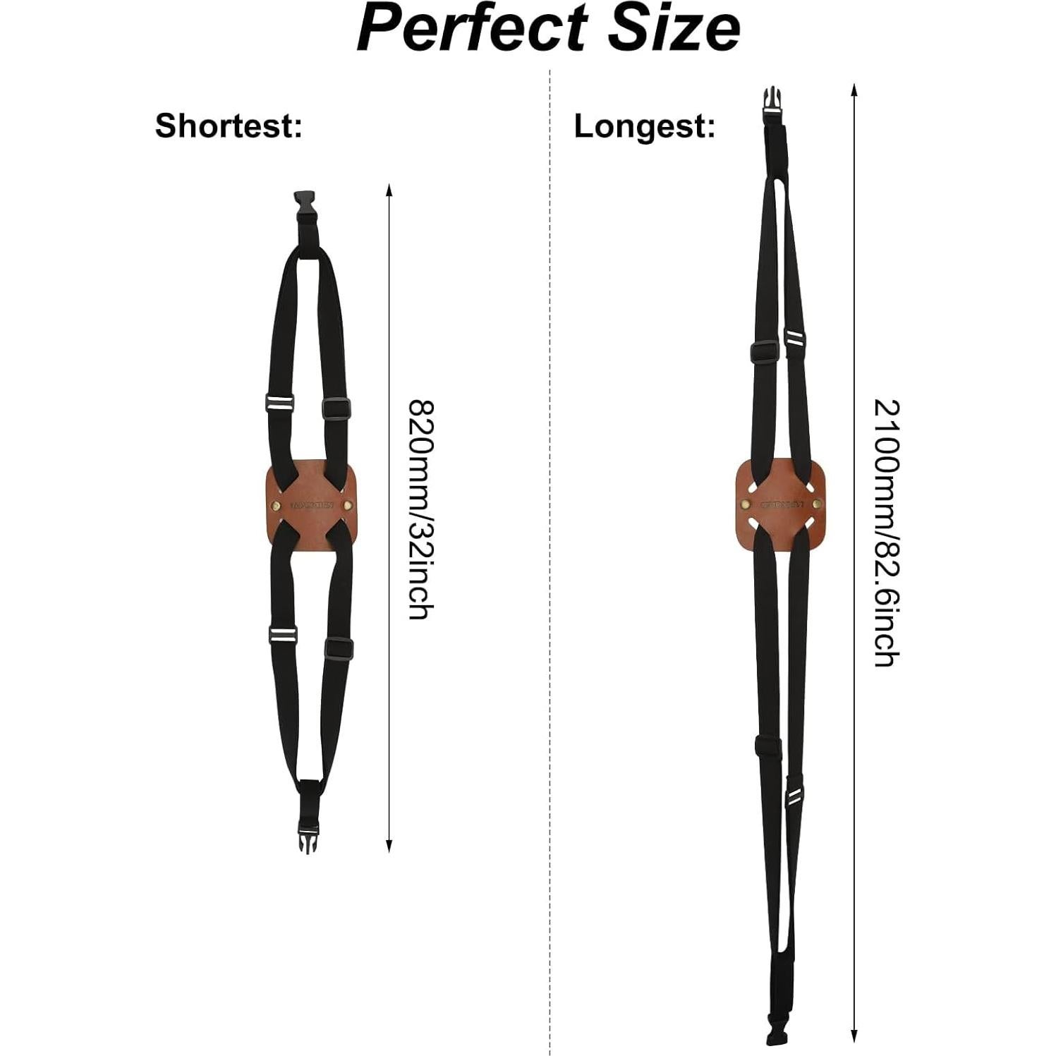 Correas de Equipaje Bungee Lapinchen 2Pack Marrón Ajustables