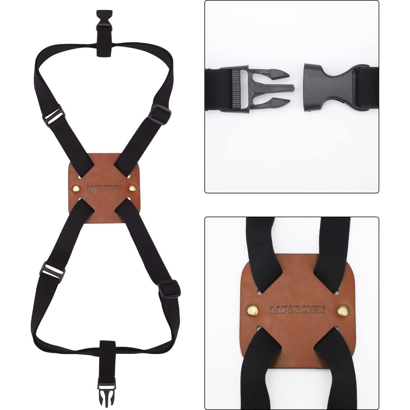 Correas de Equipaje Bungee Lapinchen 2Pack Marrón Ajustables