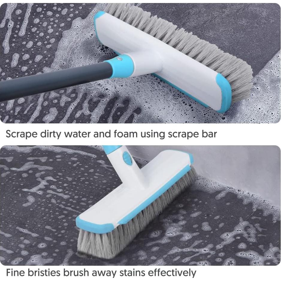 Cepillo de Fregar con Mango Largo ILAVCOOL Azul 2 en 1