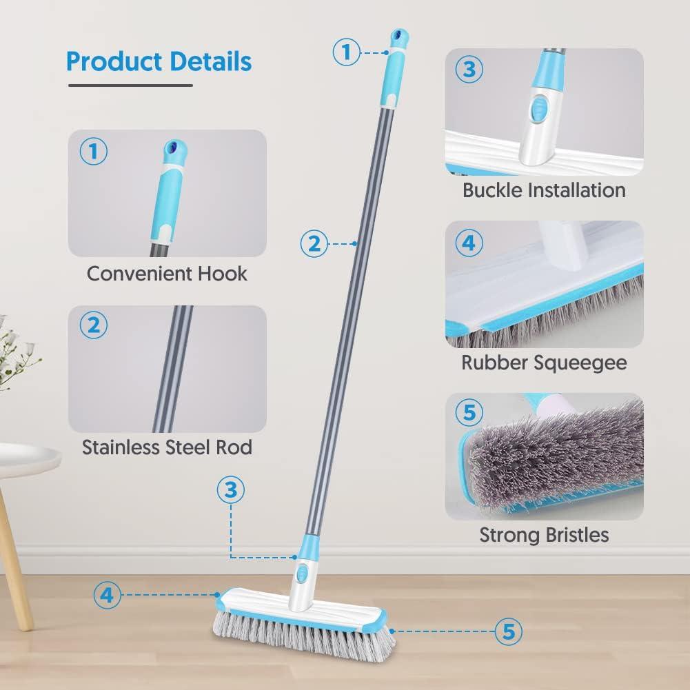 Cepillo de Fregar con Mango Largo ILAVCOOL Azul 2 en 1