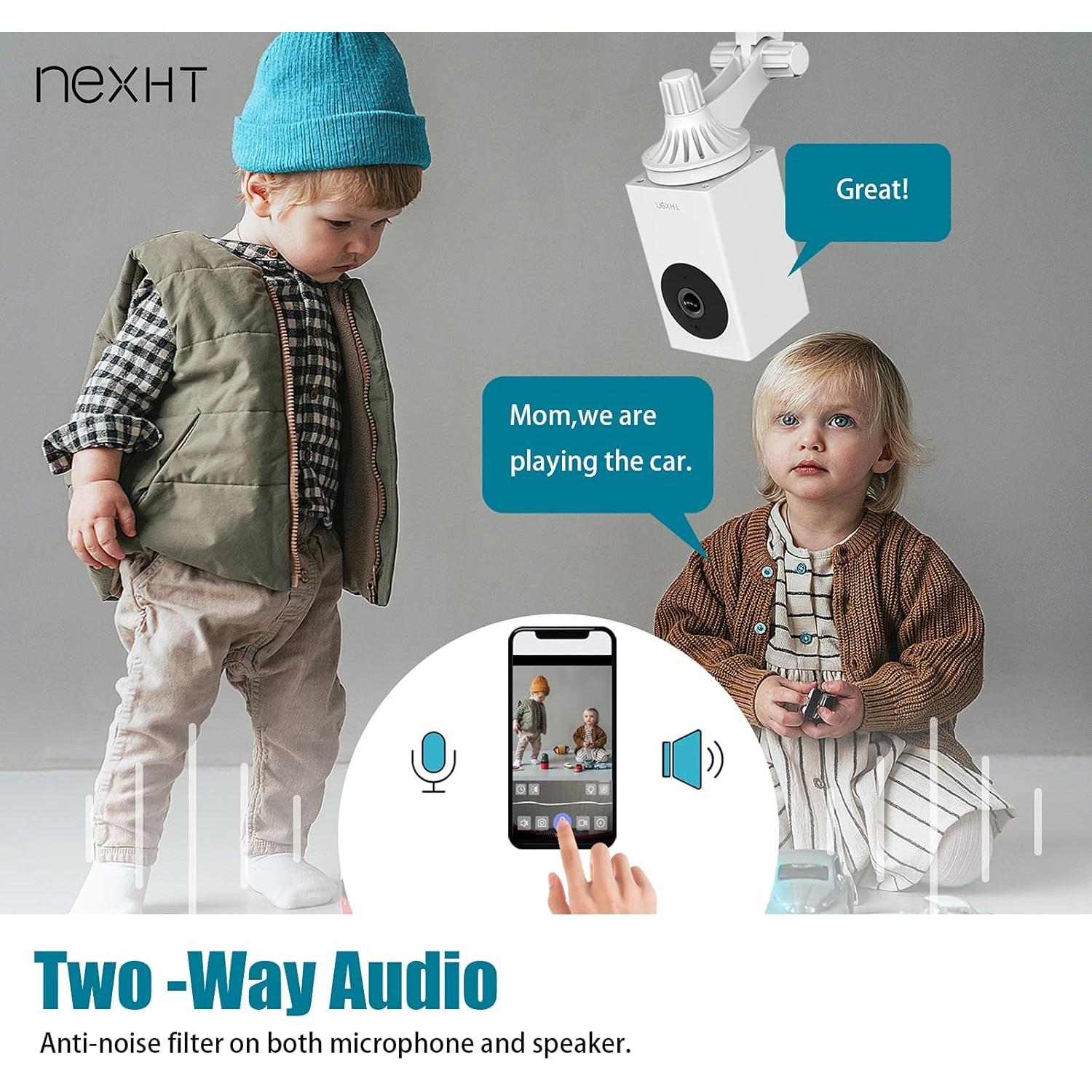 Cámara Inteligente NexHT 1080P Wi-Fi con Visión Nocturna