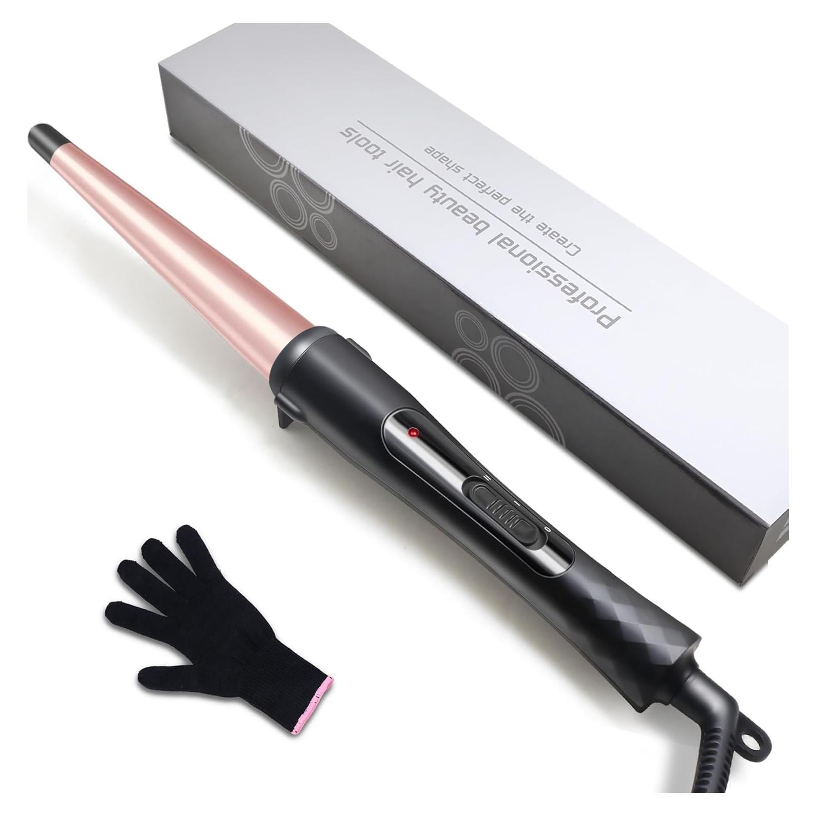 Rizador de Cabello Cerámico Hopopower Rosa 1-2 Pulgadas