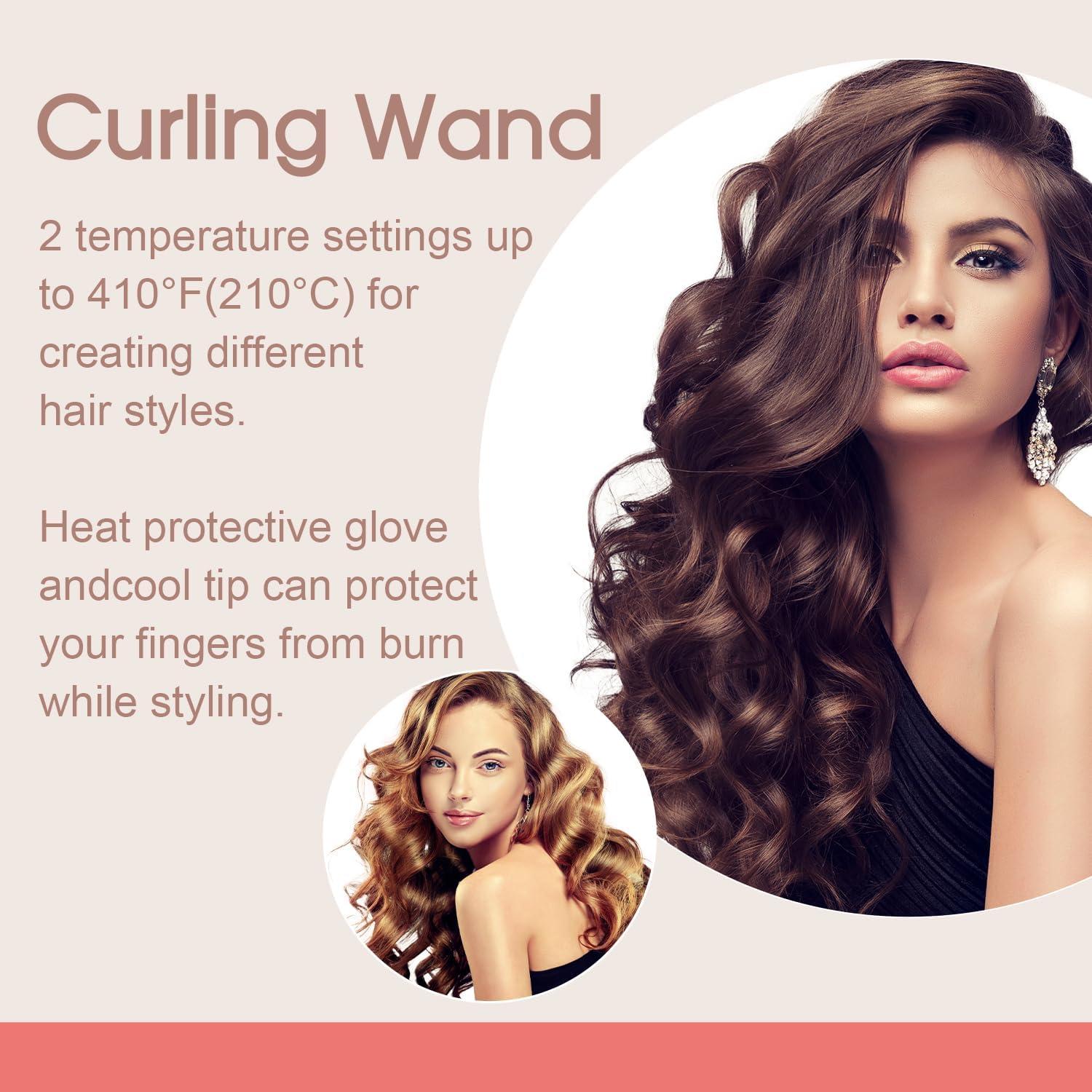 Rizador de Cabello Cerámico Hopopower Rosa 1-2 Pulgadas