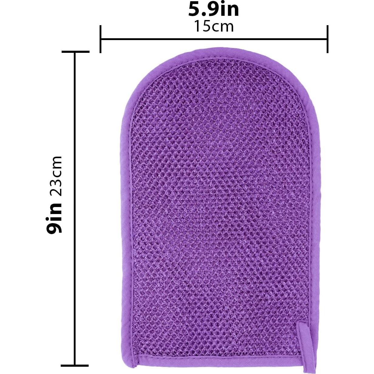 Paquete de 3 Guantes Exfoliantes ReignSword - Limpieza Profunda