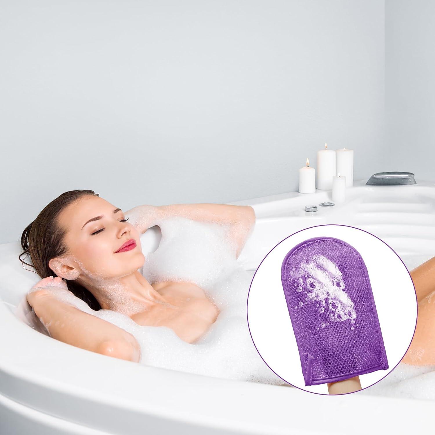 Paquete de 3 Guantes Exfoliantes ReignSword - Limpieza Profunda