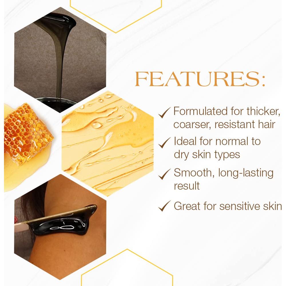 Cera Depilatoria Suave GiGi Dark Honee 396 g para Vello Grueso