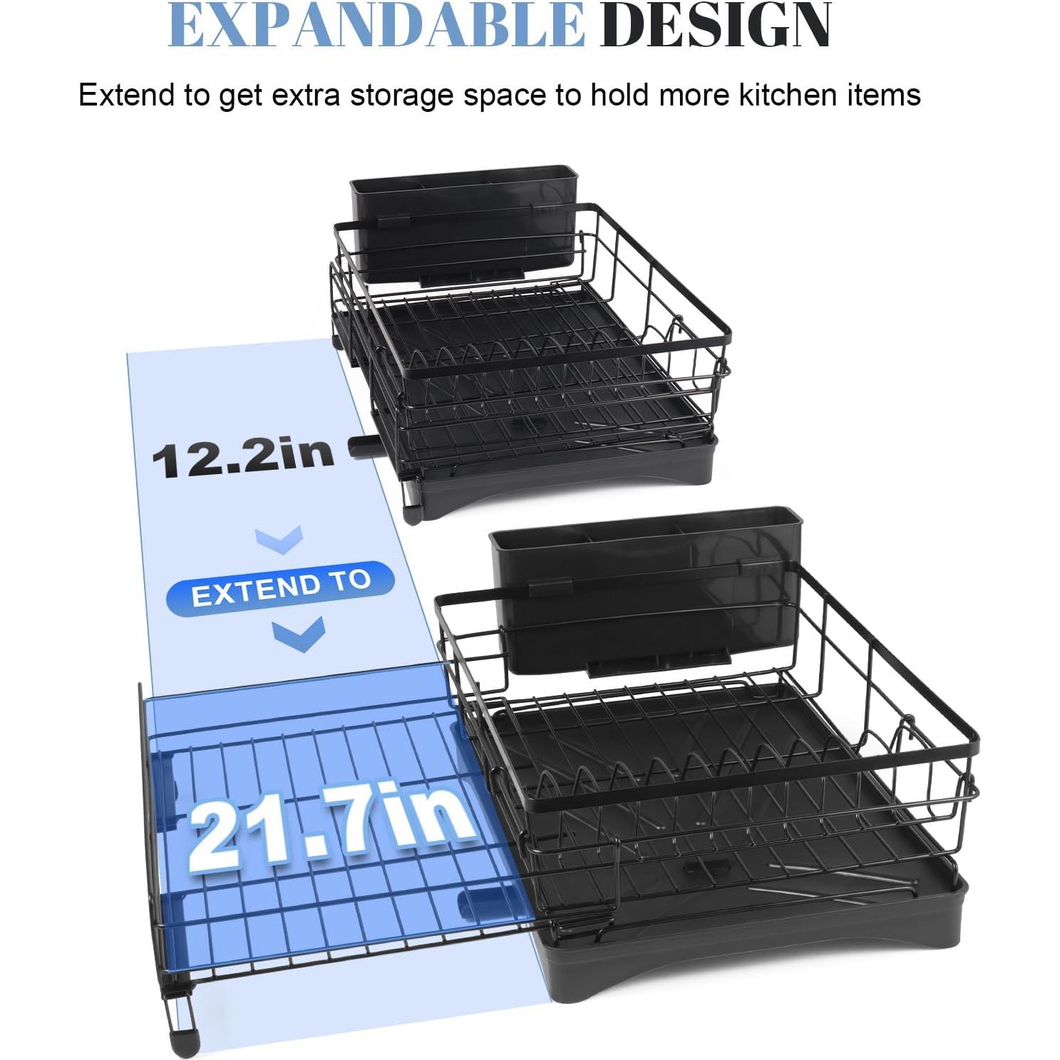 Escurridor de Platos Extensible Oroonoko de Acero Inoxidable