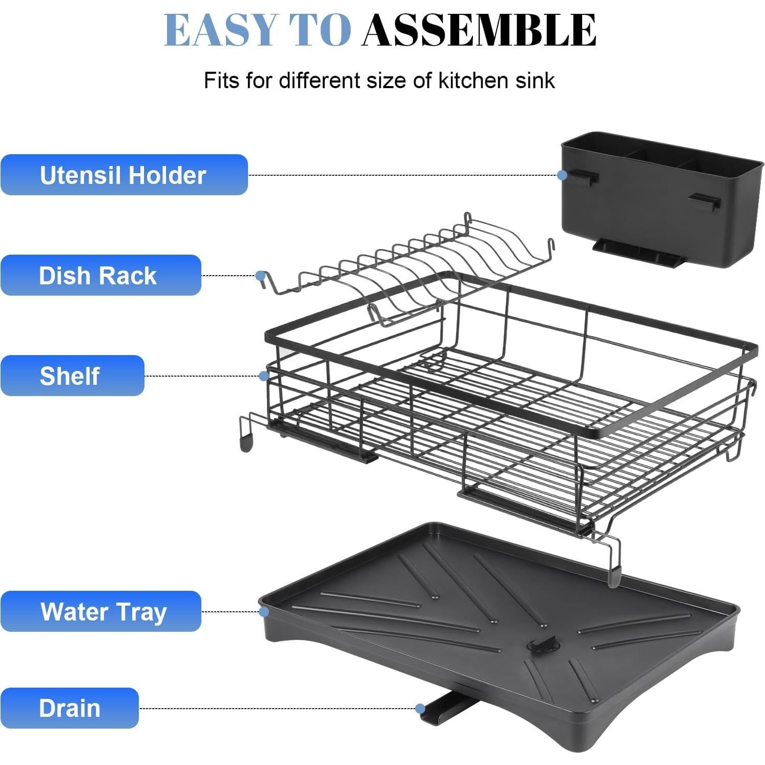 Escurridor de Platos Extensible Oroonoko de Acero Inoxidable
