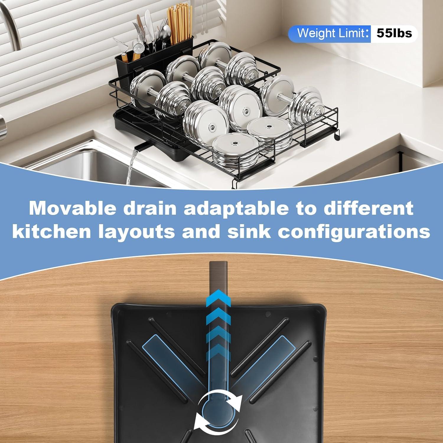 Escurridor de Platos Extensible Oroonoko de Acero Inoxidable