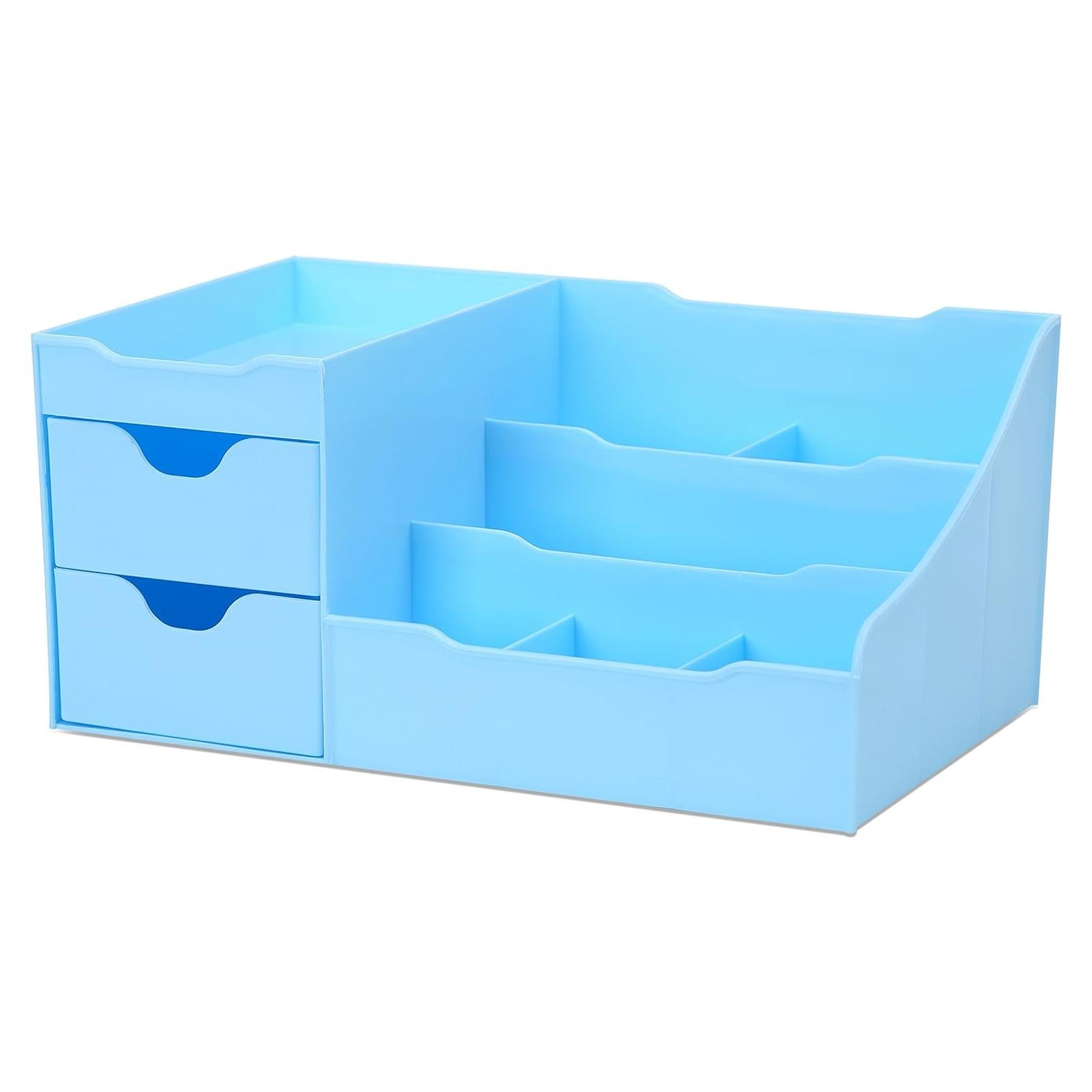 Organizador de Maquillaje Diseño Despejados Azul 28.5x18cm