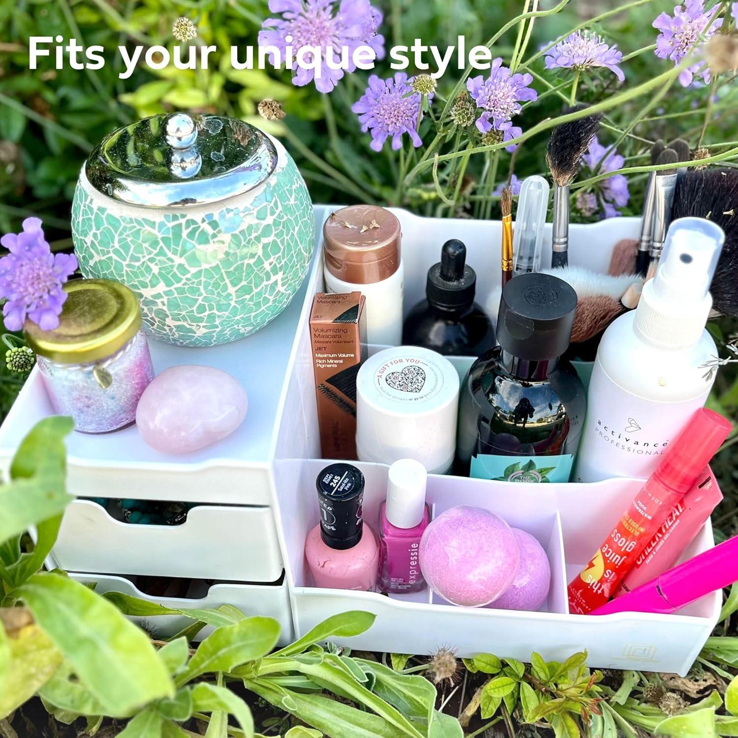 Organizador de Maquillaje Grande Uncluttered Designs Blanco