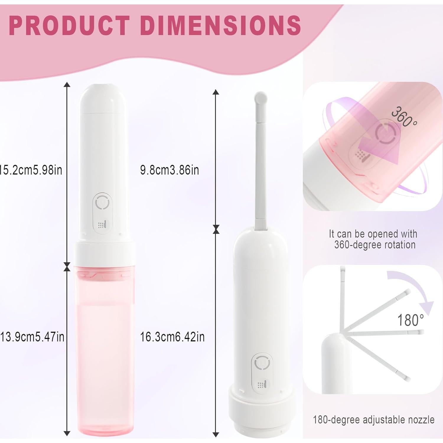 Bidet Portátil Recargable USB-C VIVIV 180ml Higiene Personal