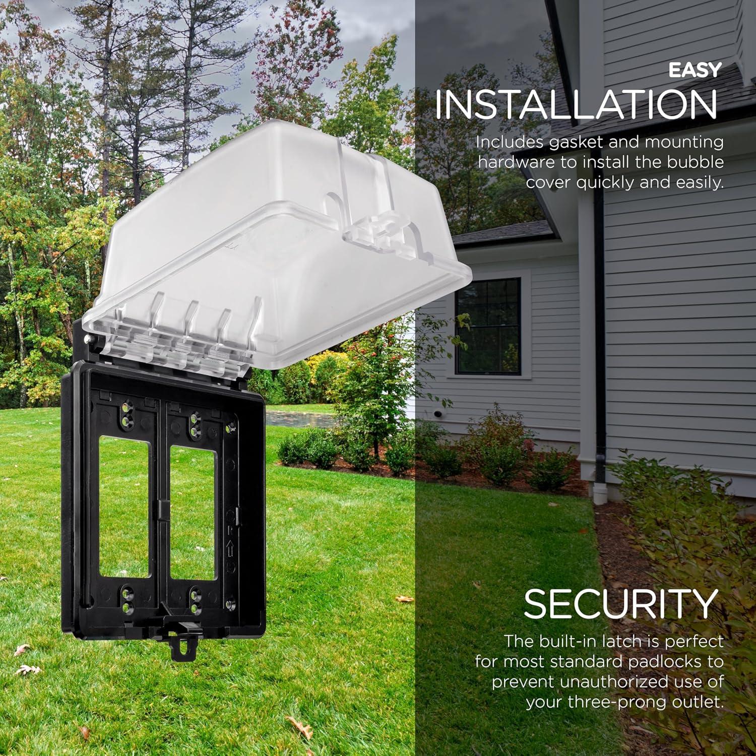 Cubierta de Enchufe Eléctrico Exterior UltraPro Doble Gang